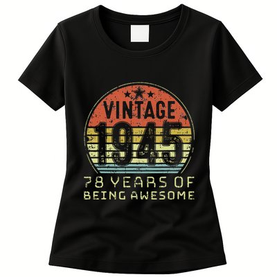 78 Year Old Birthday Vintage 1945 78th Birthday Womens T-Shirt