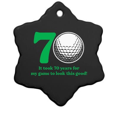 70 Year Old Golfer Golfing Golf 1953 70th Birthday Ceramic Star Ornament