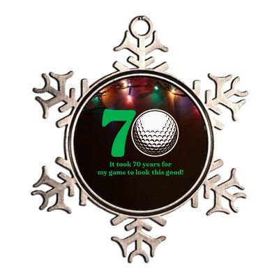 70 Year Old Golfer Golfing Golf 1953 70th Birthday Metallic Star Ornament