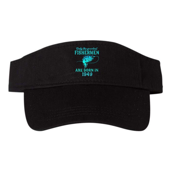 74 Years Old Fisherman Born In 1949 74th Birthday Visor