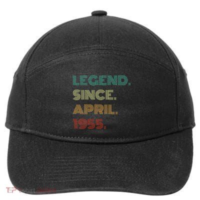 70 Years Old Legend Since April 1955 70th Birthday 7-Panel Snapback Hat