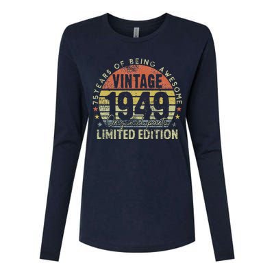 75 Year Old Gifts Vintage 1949 Limited Edition 75th Birthday Womens Cotton Relaxed Long Sleeve T-Shirt