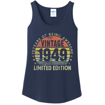 75 Year Old Gifts Vintage 1949 Limited Edition 75th Birthday Ladies Essential Tank