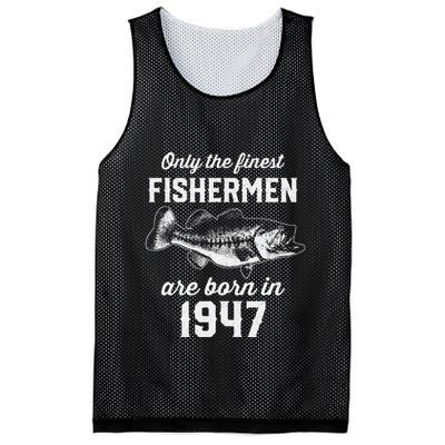 76 Year Old Fisherman Fishing 1947 76th Birthday Mesh Reversible Basketball Jersey Tank