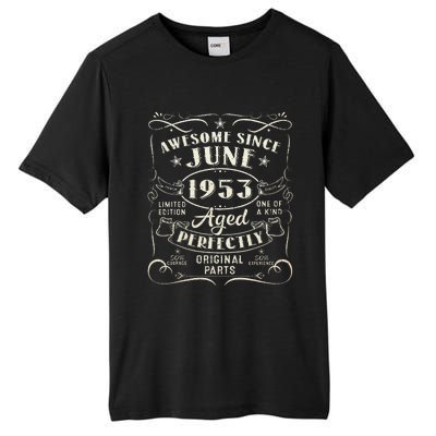 70 Year Old Awesome Since June 1953 70th Birthday Tall Fusion ChromaSoft Performance T-Shirt