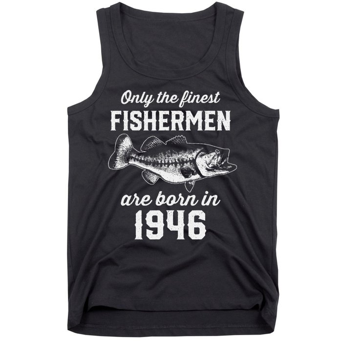 77 Year Old Fishing Fisherman 1946 77th Birthday Tank Top