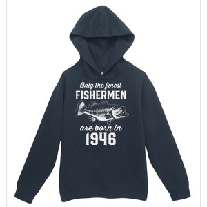 77 Year Old Fishing Fisherman 1946 77th Birthday Urban Pullover Hoodie