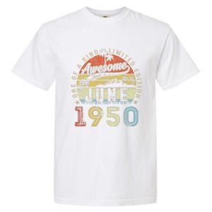 73 Year Old Awesome Since June 1950 73th Birthday Garment-Dyed Heavyweight T-Shirt