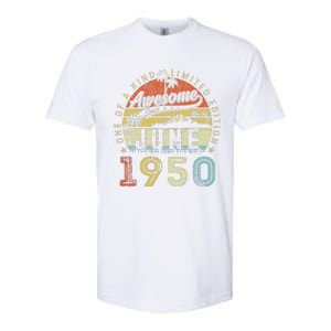 73 Year Old Awesome Since June 1950 73th Birthday Softstyle CVC T-Shirt