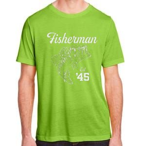 78 Year Old Bass Fisherman Fishing 1945 78th Birthday Adult ChromaSoft Performance T-Shirt