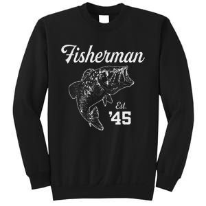 78 Year Old Bass Fisherman Fishing 1945 78th Birthday Sweatshirt