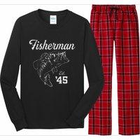 78 Year Old Bass Fisherman Fishing 1945 78th Birthday Long Sleeve Pajama Set