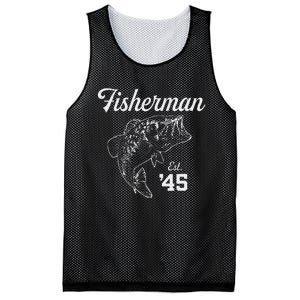 78 Year Old Bass Fisherman Fishing 1945 78th Birthday Mesh Reversible Basketball Jersey Tank