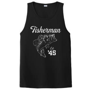 78 Year Old Bass Fisherman Fishing 1945 78th Birthday PosiCharge Competitor Tank