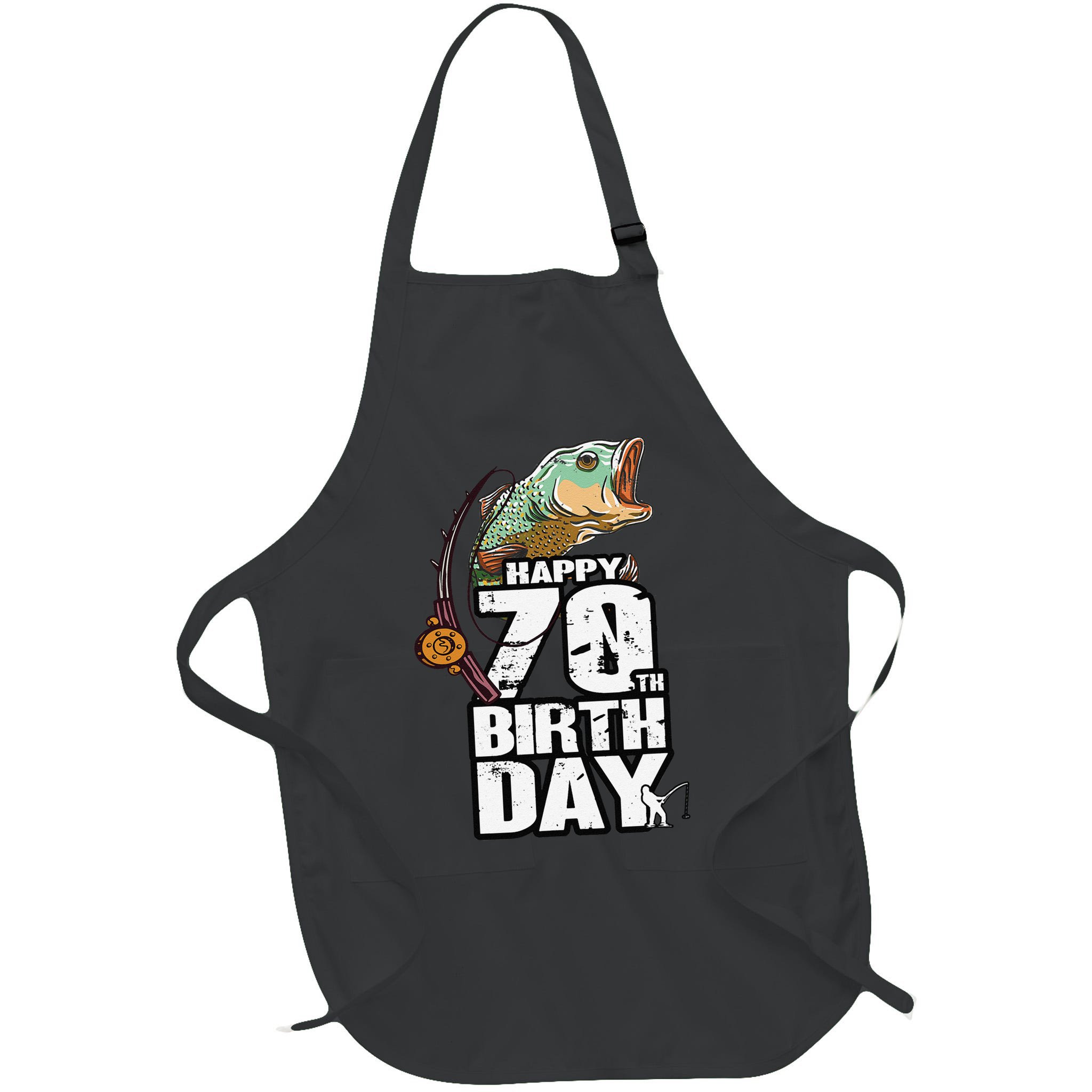 70 Years Old Fishing Fisherman Angler 70th Birthday Apron