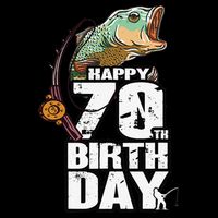 70 Years Old Fishing Fisherman Angler 70th Birthday Apron