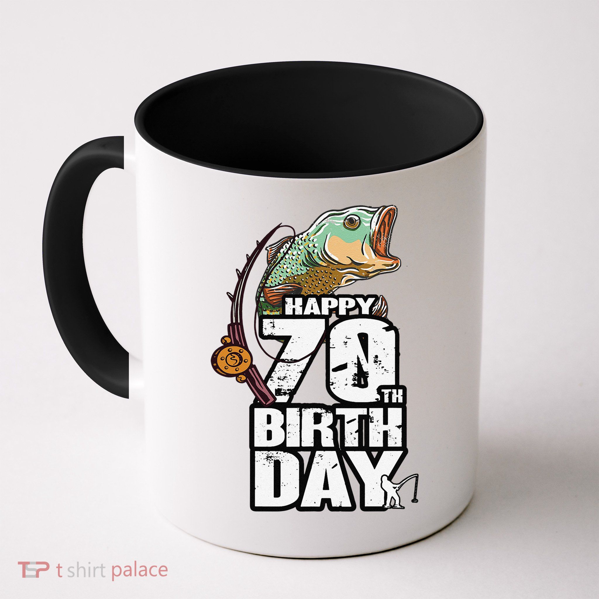 70 Years Old Fishing Fisherman Angler 70th Birthday Mug