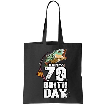 70 Years Old Fishing Fisherman Angler 70th Birthday Bag