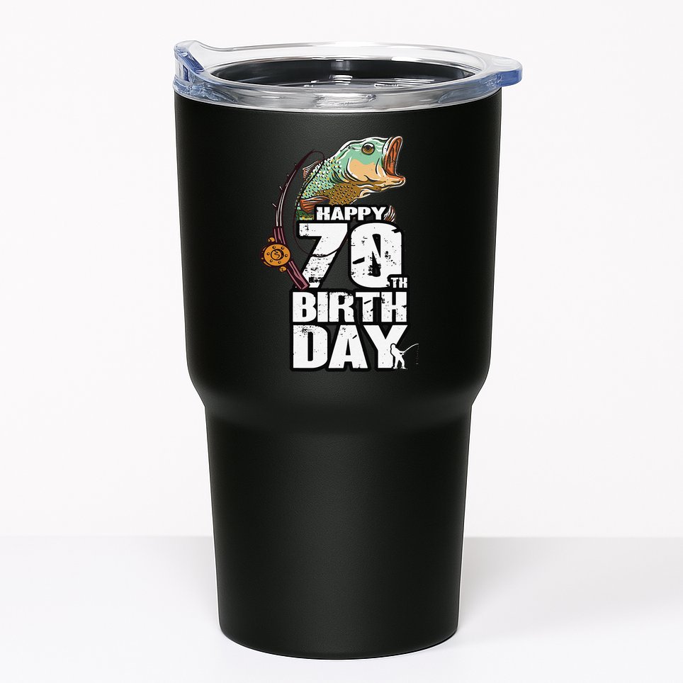 70 Years Old Fishing Fisherman Angler 70th Birthday Tumbler