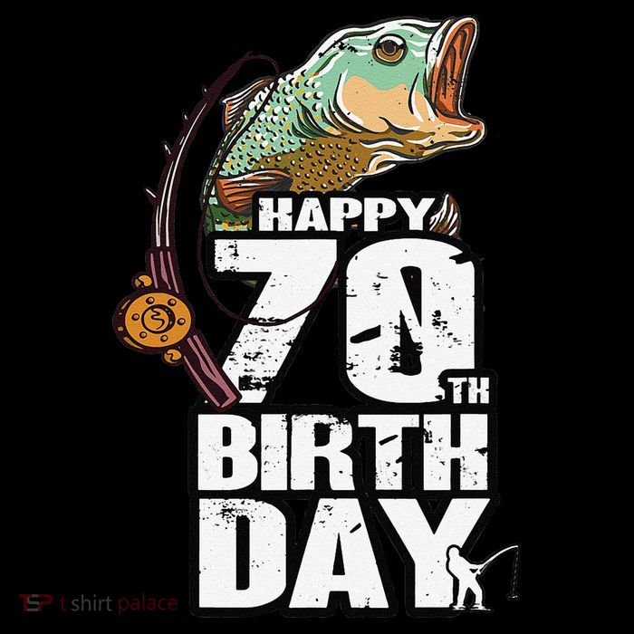 70 Years Old Fishing Fisherman Angler 70th Birthday Kids T-Shirt