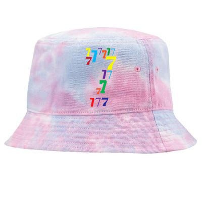 7 Year Old Birthday 7th BDay Number 7 Tie-Dyed Bucket Hat