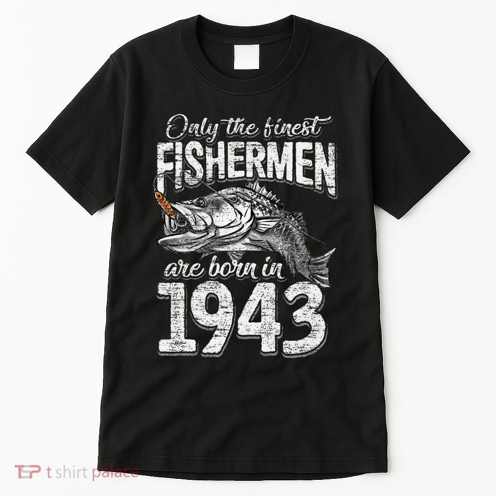 78 Years Old Fisherman Born In 1943 Fisherman 78th Birthday Tall T-Shirt