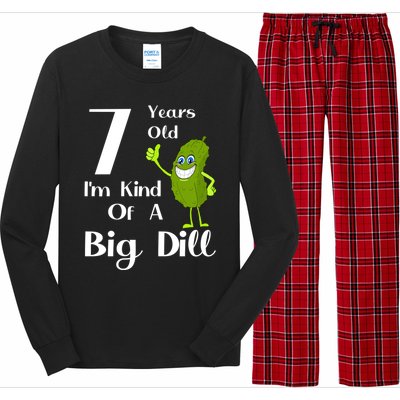 7 Years Old IM Kind Of A Big Dill Gift Long Sleeve Pajama Set