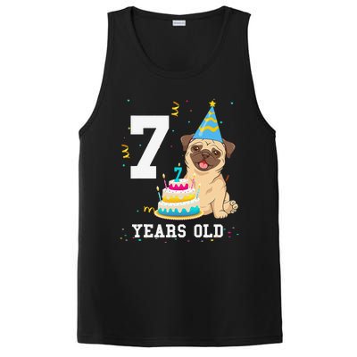 7 Years Old Birthday Pug Dog Lover Party PosiCharge Competitor Tank