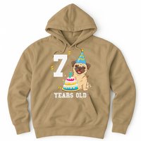 7 Years Old Birthday Pug Dog Lover Party Hoodie