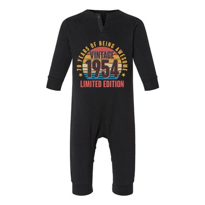 70 Years Of Being Awesome 1954 Limited Edition Vintage Retro Infant Fleece One Piece