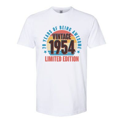 70 Years Of Being Awesome 1954 Limited Edition Vintage Retro Softstyle® CVC T-Shirt