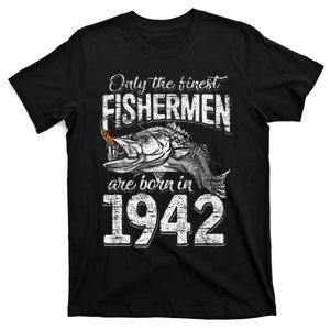 79 Years Old Fisherman Born In 1942 Fisherman 79th Birthday T-Shirt