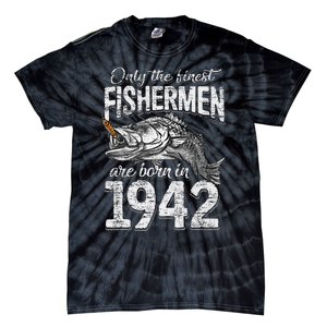 79 Years Old Fisherman Born In 1942 Fisherman 79th Birthday Tie-Dye T-Shirt