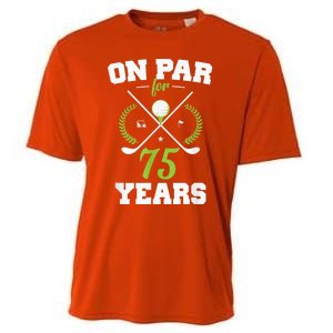 75 Years Old Happy 75th Birthday Present for Golfers Cooling Performance Crew T-Shirt