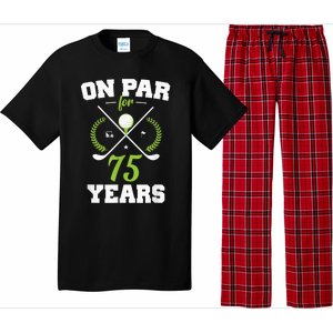 75 Years Old Happy 75th Birthday Present for Golfers Pajama Set