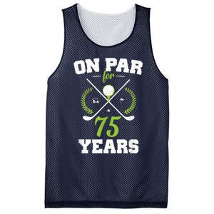 75 Years Old Happy 75th Birthday Present for Golfers Mesh Reversible Basketball Jersey Tank