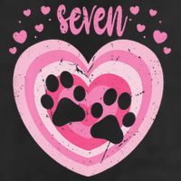 7 Year Old Cute Dog Paw Birthday 7th Bday Cool Comfort Performance Bucket Hat