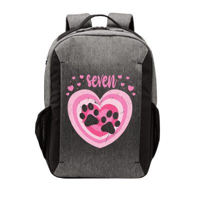 7 Year Old Cute Dog Paw Birthday 7th Bday Vector Backpack