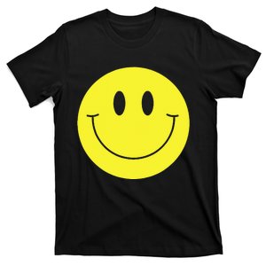 70s Yellow Smile Face Cute Happy Peace Smiling Face T-Shirt