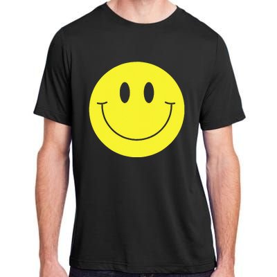 70s Yellow Smile Face Cute Happy Peace Smiling Face Adult ChromaSoft Performance T-Shirt