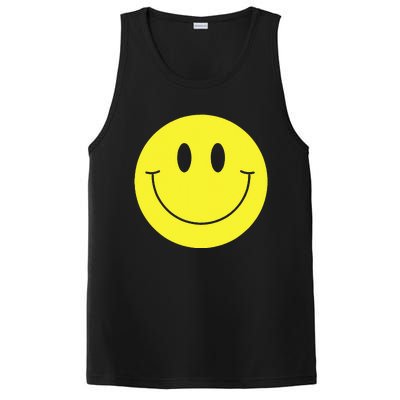 70s Yellow Smile Face Cute Happy Peace Smiling Face PosiCharge Competitor Tank