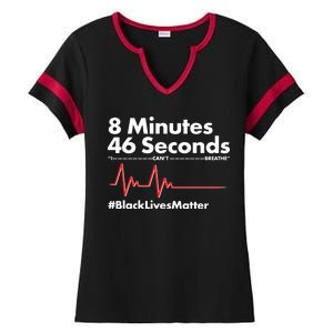 8 Mintues 46 Seconds I Can't Breathe #BLM Ladies Halftime Notch Neck Tee