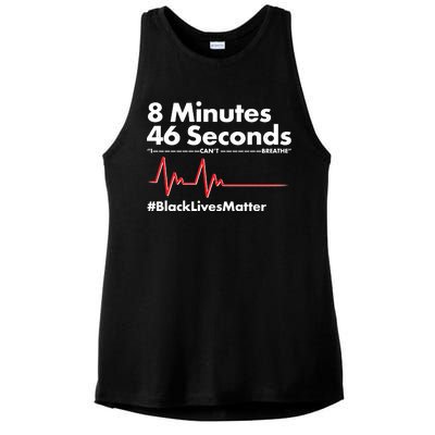 8 Mintues 46 Seconds I Can't Breathe #BLM Ladies PosiCharge Tri-Blend Wicking Tank