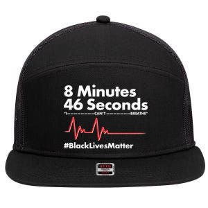 8 Mintues 46 Seconds I Can't Breathe #BLM 7 Panel Mesh Trucker Snapback Hat