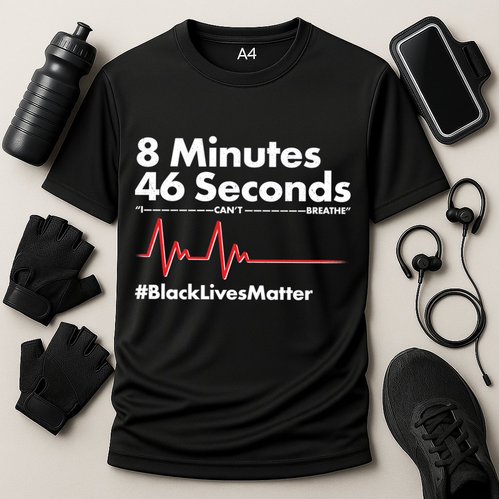 8 Mintues 46 Seconds I Can't Breathe #BLM Cooling Performance Crew T-Shirt