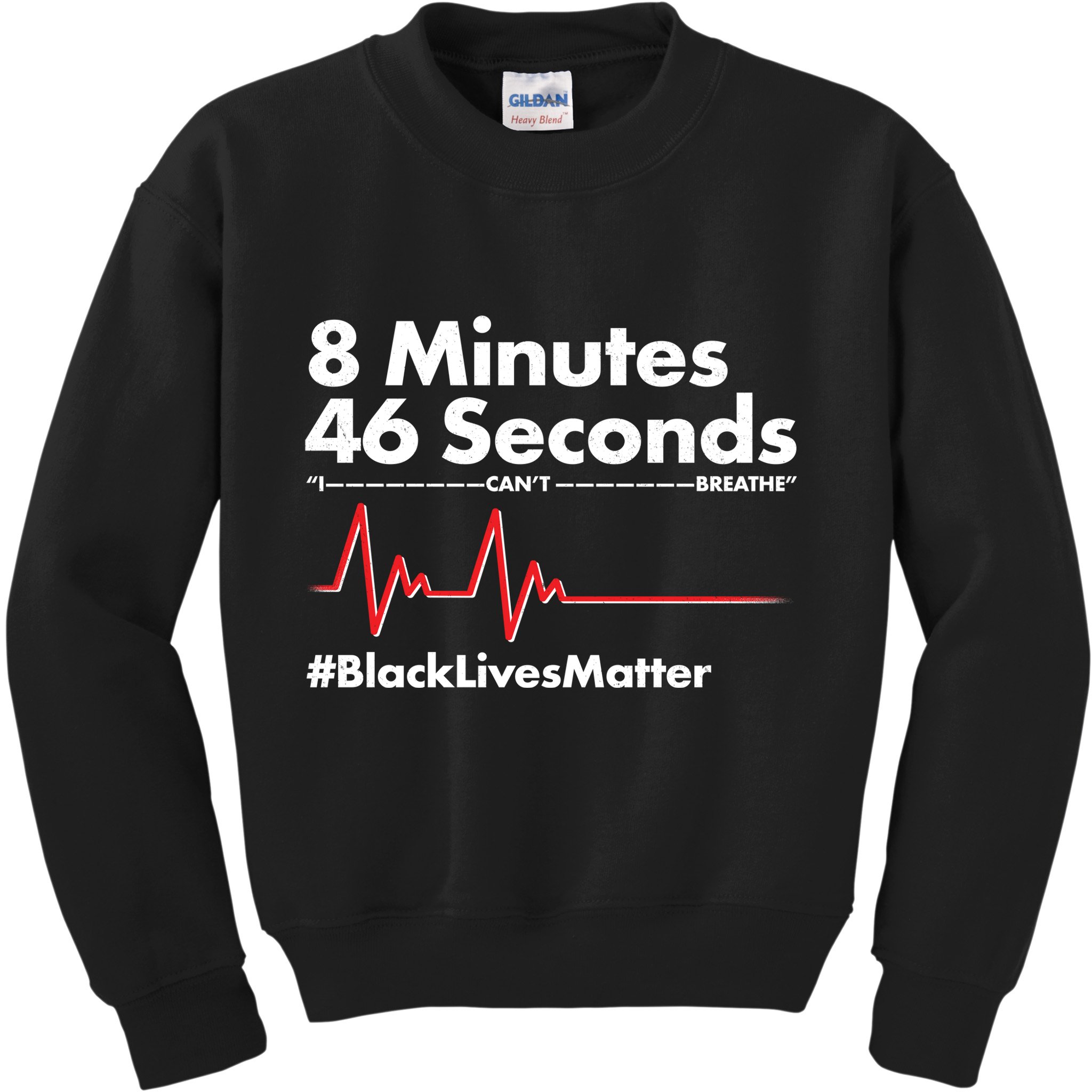 8 Mintues 46 Seconds I Can't Breathe #BLM Kids Sweatshirt