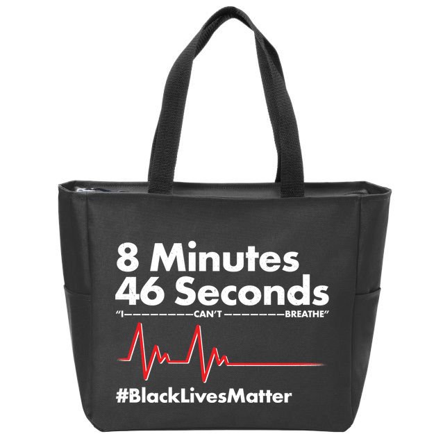 8 Mintues 46 Seconds I Can't Breathe #BLM Zip Tote Bag
