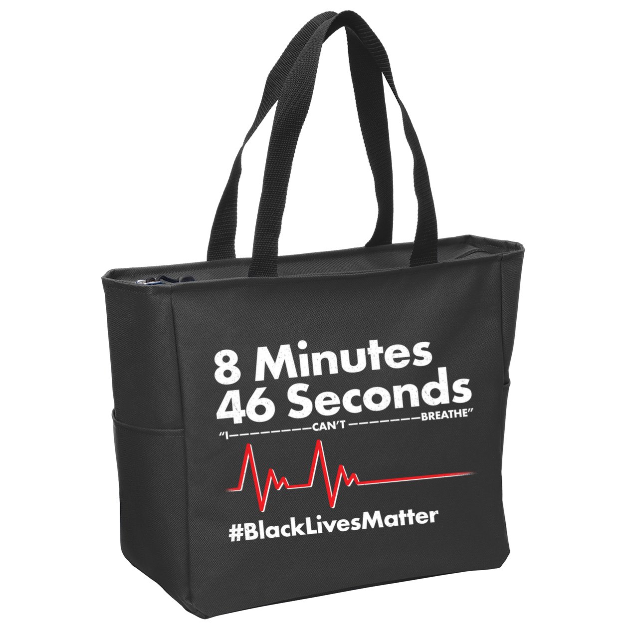 8 Mintues 46 Seconds I Can't Breathe #BLM Zip Tote Bag