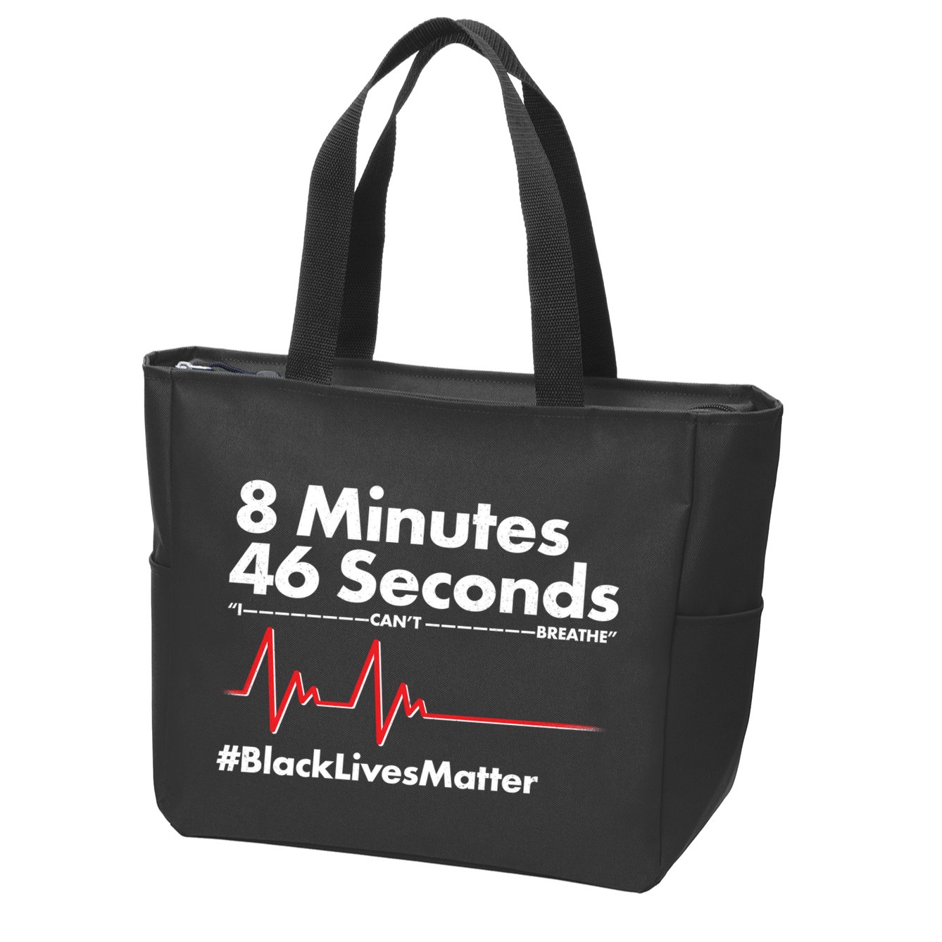 8 Mintues 46 Seconds I Can't Breathe #BLM Zip Tote Bag