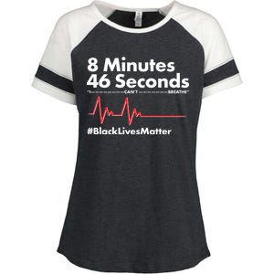 8 Mintues 46 Seconds I Can't Breathe #BLM Enza Ladies Jersey Colorblock Tee